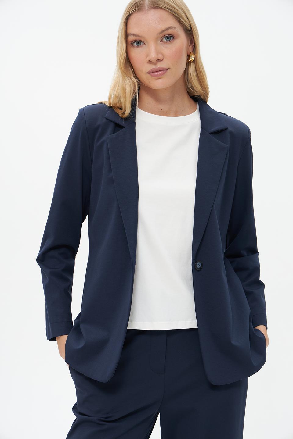 Жакет Croche приталенный синий