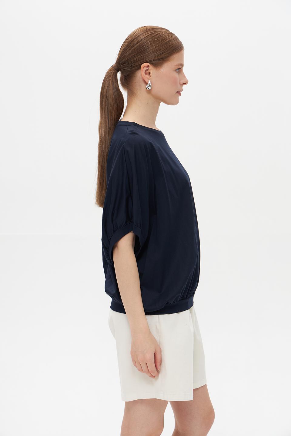 Футболка Croche с рукавом-фонарик