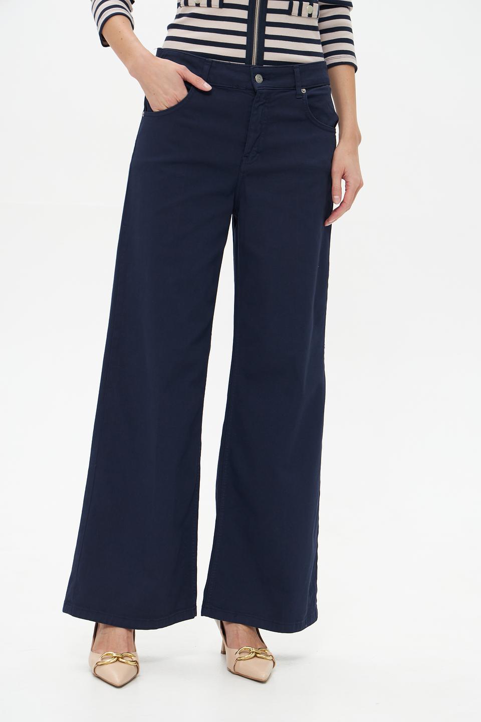 Джинсы Croche клеш тёмно-синие