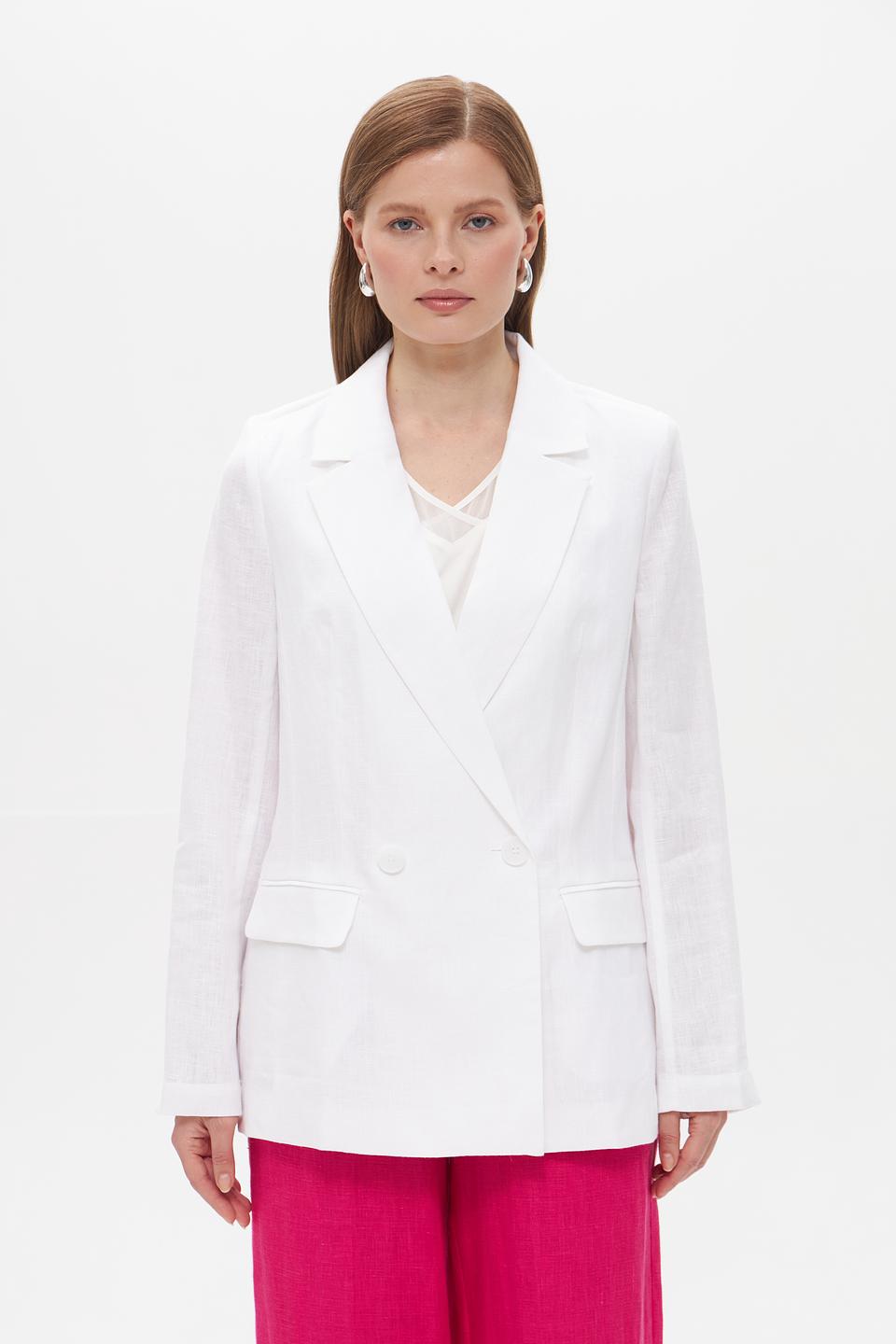 Жакет Electra style белый льняной