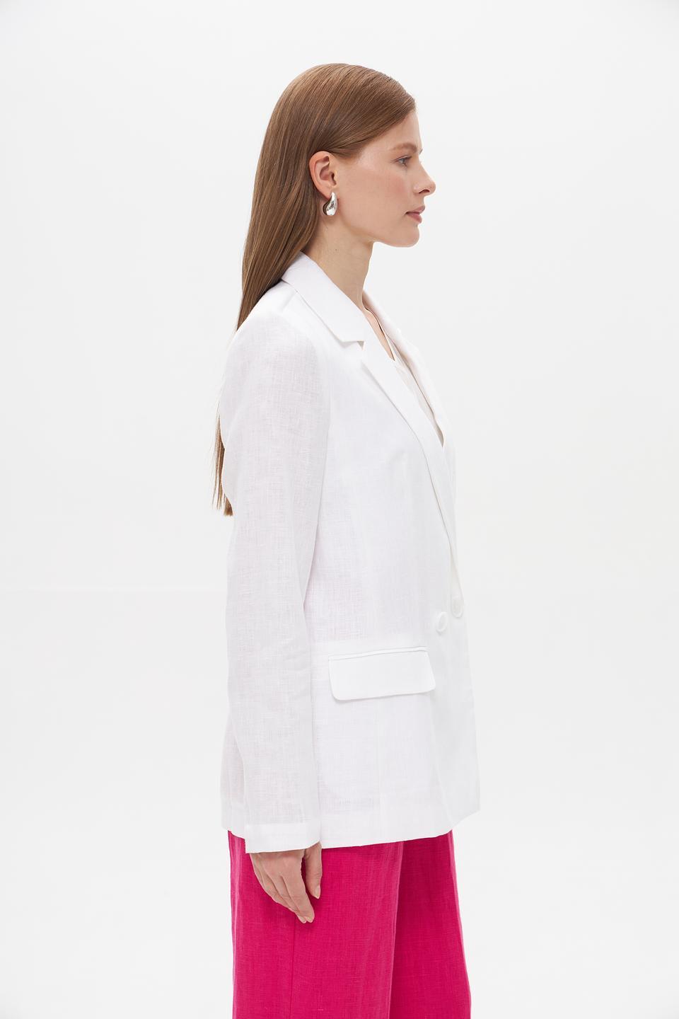 Жакет Electra style белый льняной