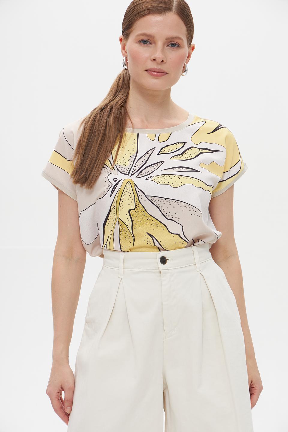 Футболка Gollehaug с принтом листьев