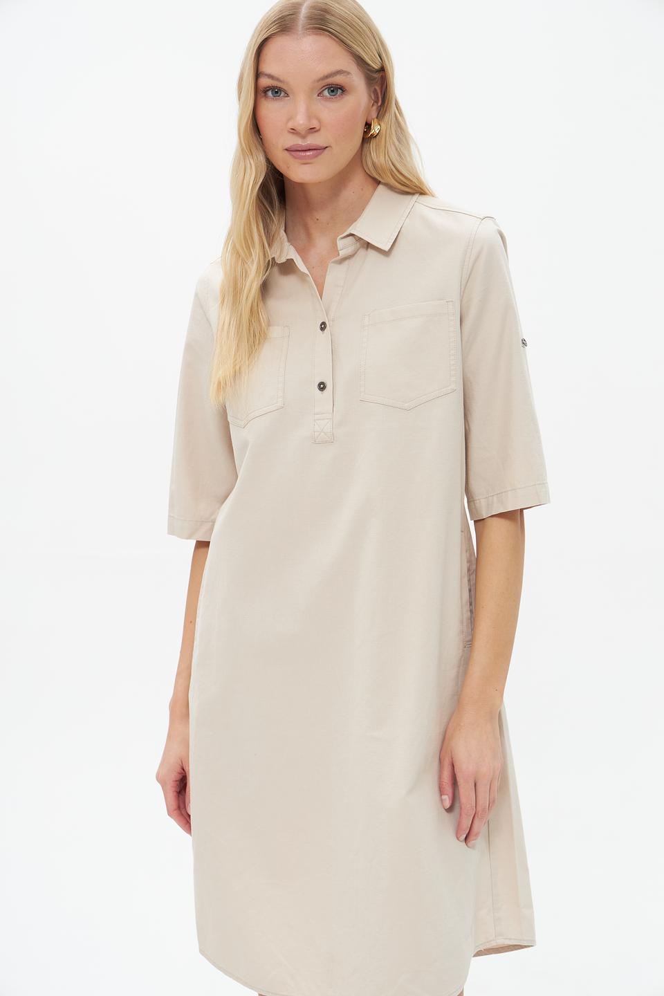 Платье Catnoir приталенное бежевое