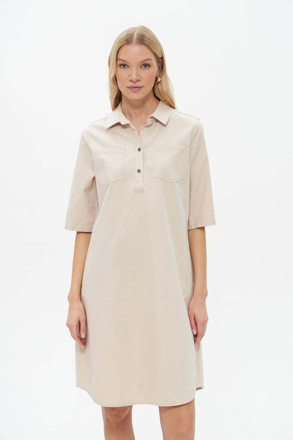 Платье Catnoir приталенное бежевое