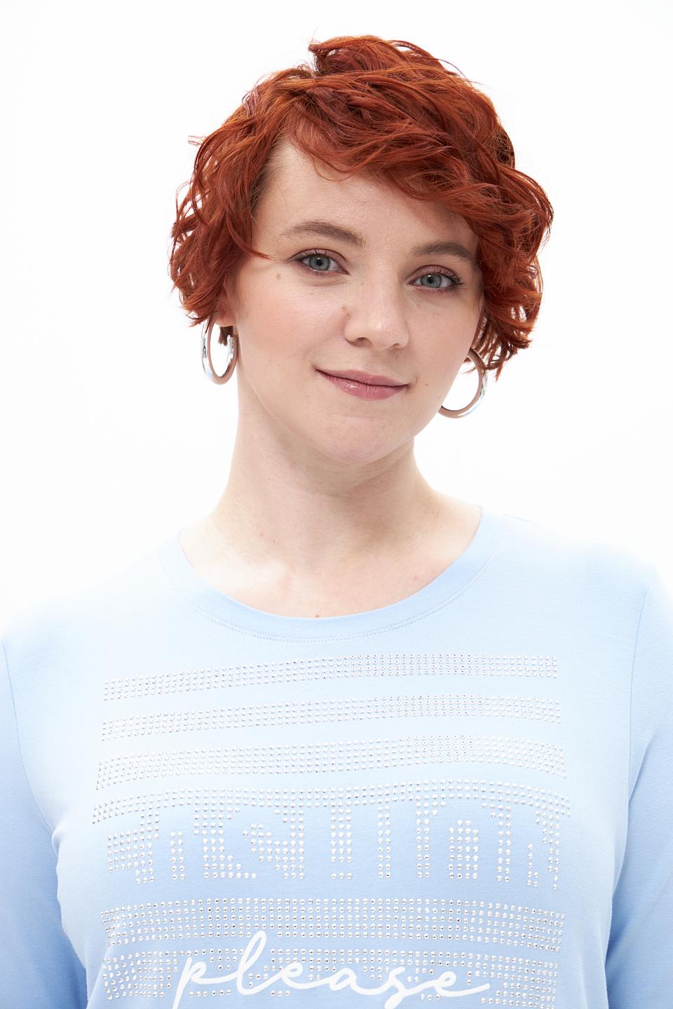 Футболка Tuzzi с вышивкой голубая