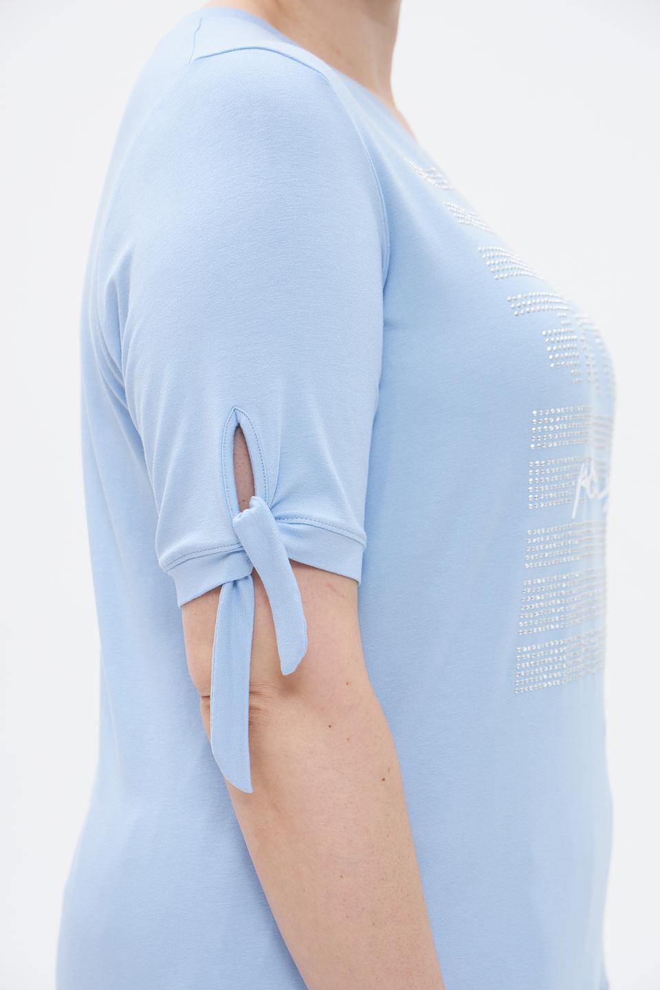 Футболка Tuzzi с вышивкой голубая