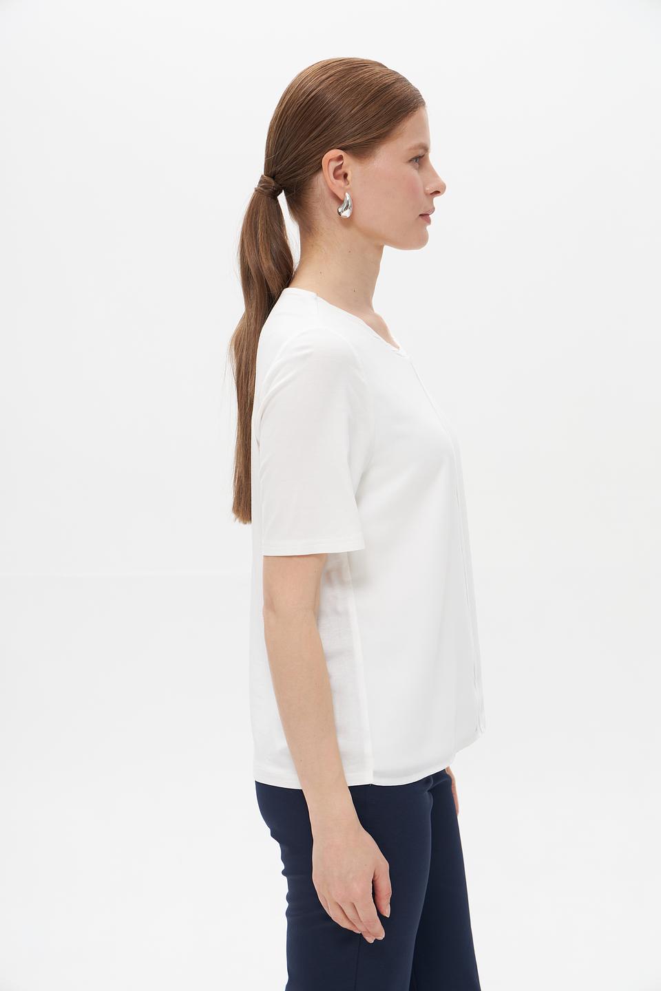 Блузка Frank Walder белая с разрезами