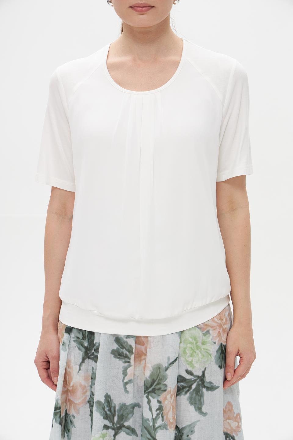 Блузка Frank Walder белая с драпировкой