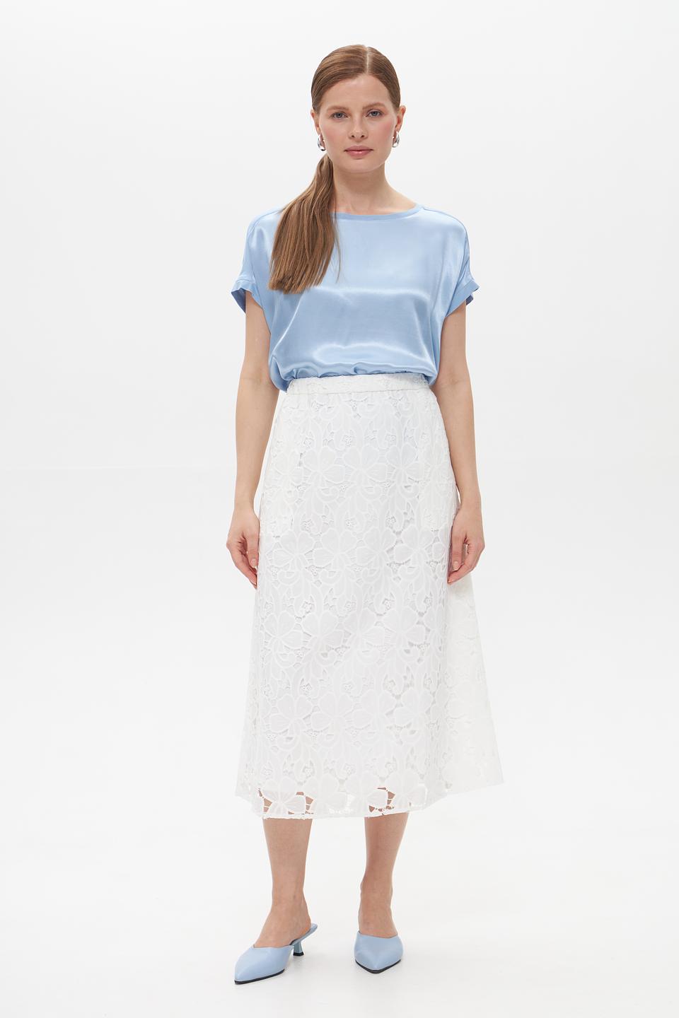 Блузка Bugatti атласная голубая