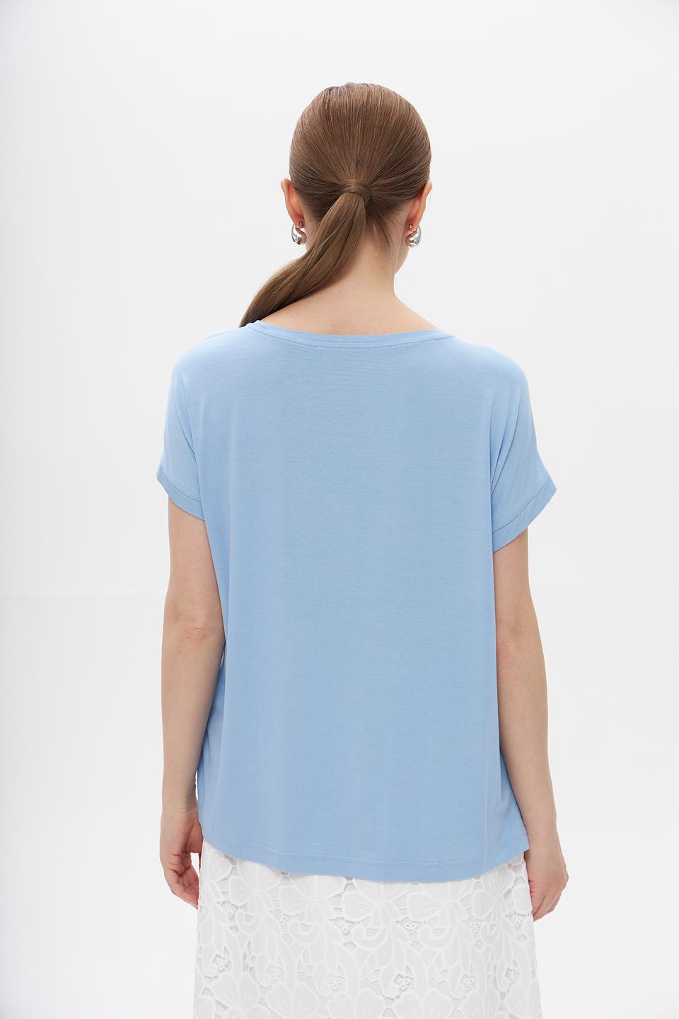 Блузка Bugatti атласная голубая