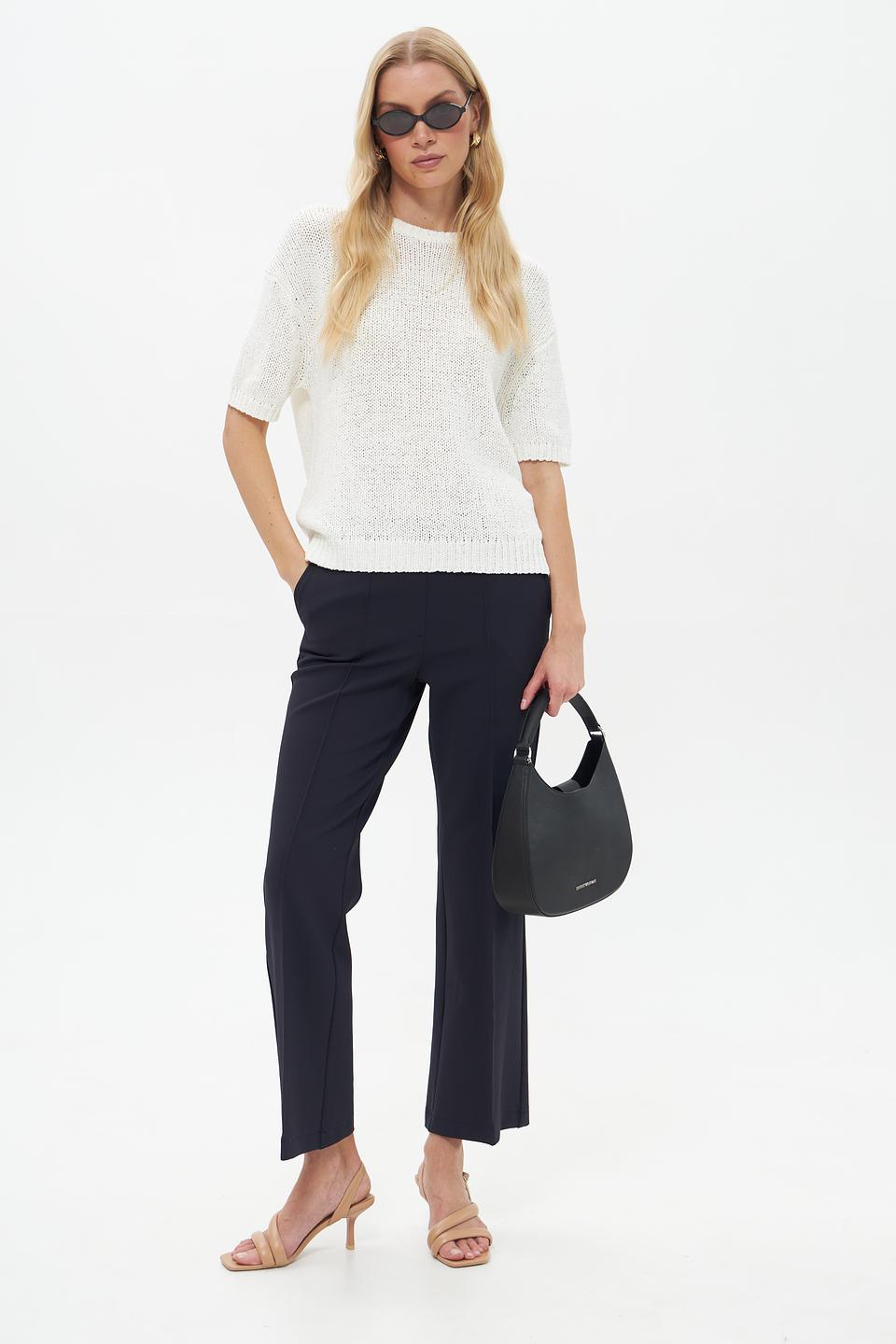 Брюки клёш Cambio тёмно-синие