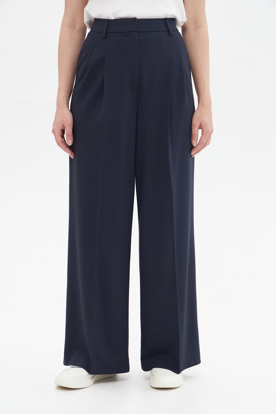 Брюки палаццо Lecomte темно-синие