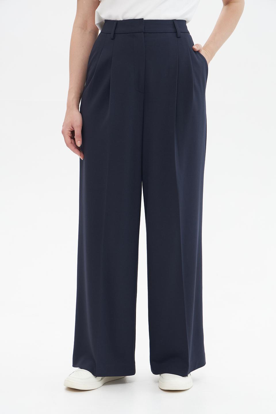 Брюки палаццо Lecomte темно-синие