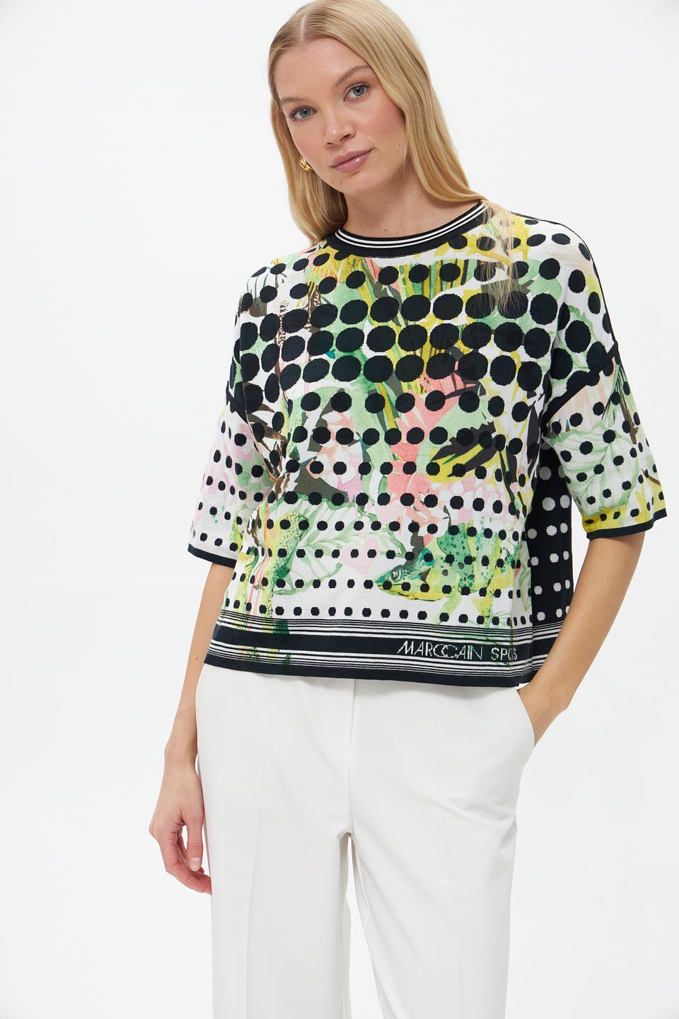 Пуловер Marc Cain с принтом