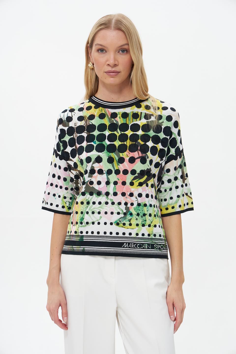 Пуловер Marc Cain с принтом