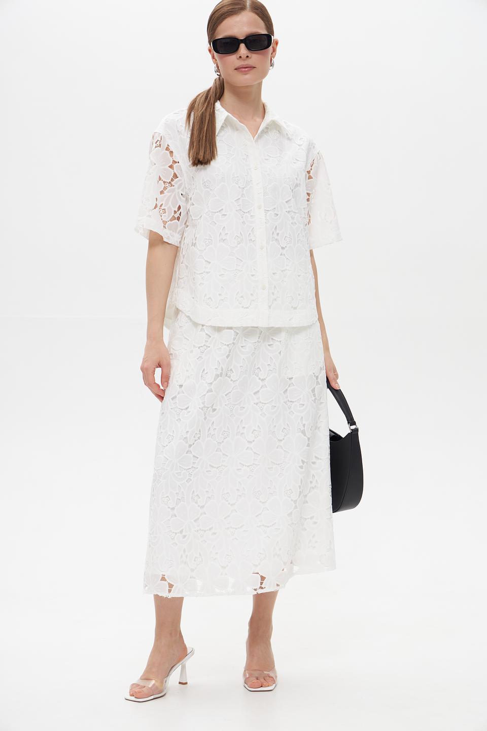 Юбка UNQ с цветочным кружевом