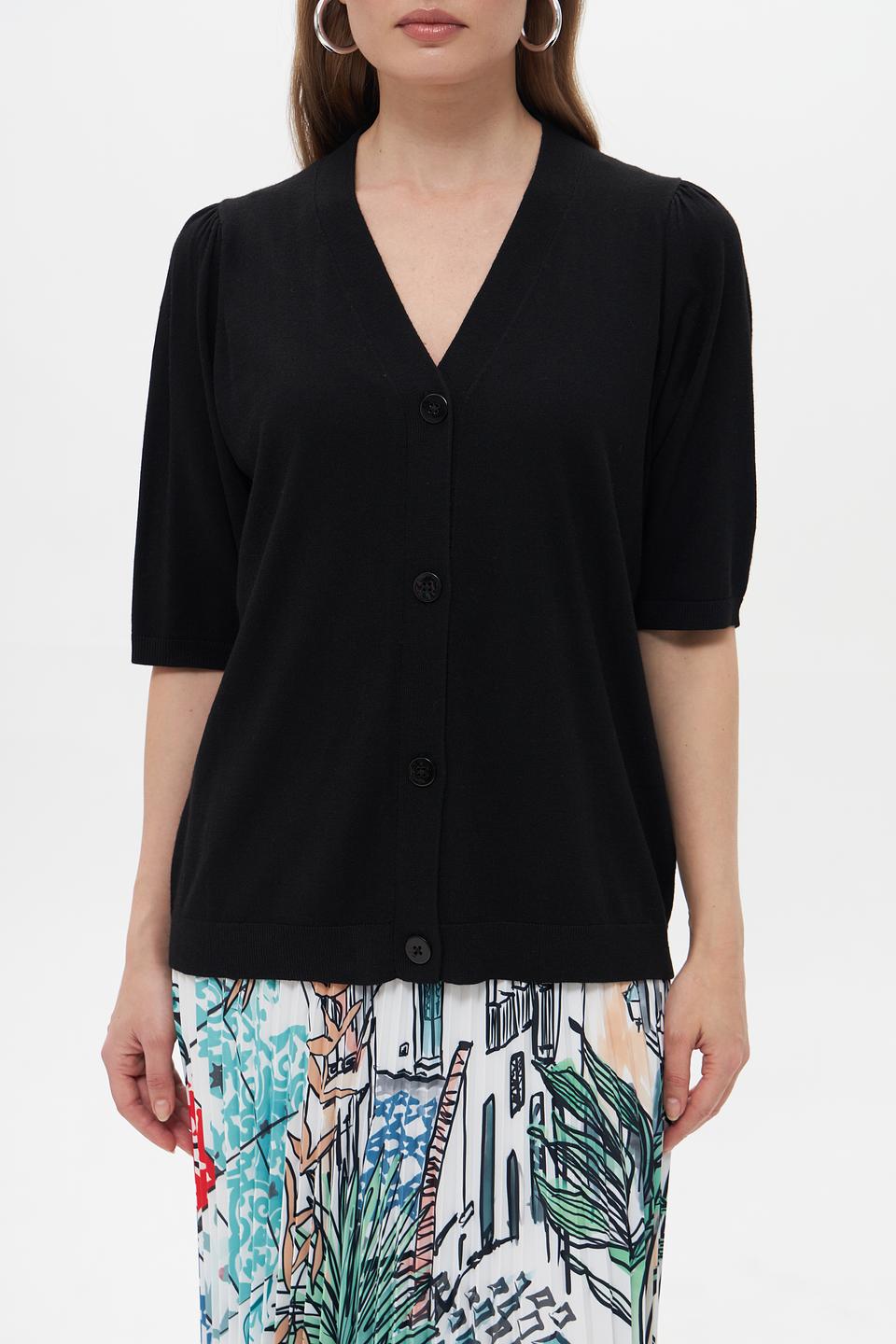 Жакет UNQ чёрный с пуговицами