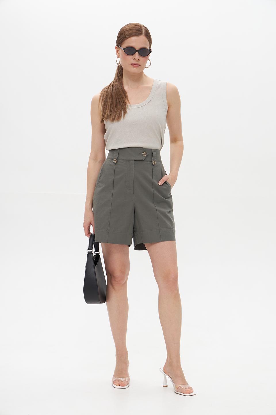 Топ Oui женский серый