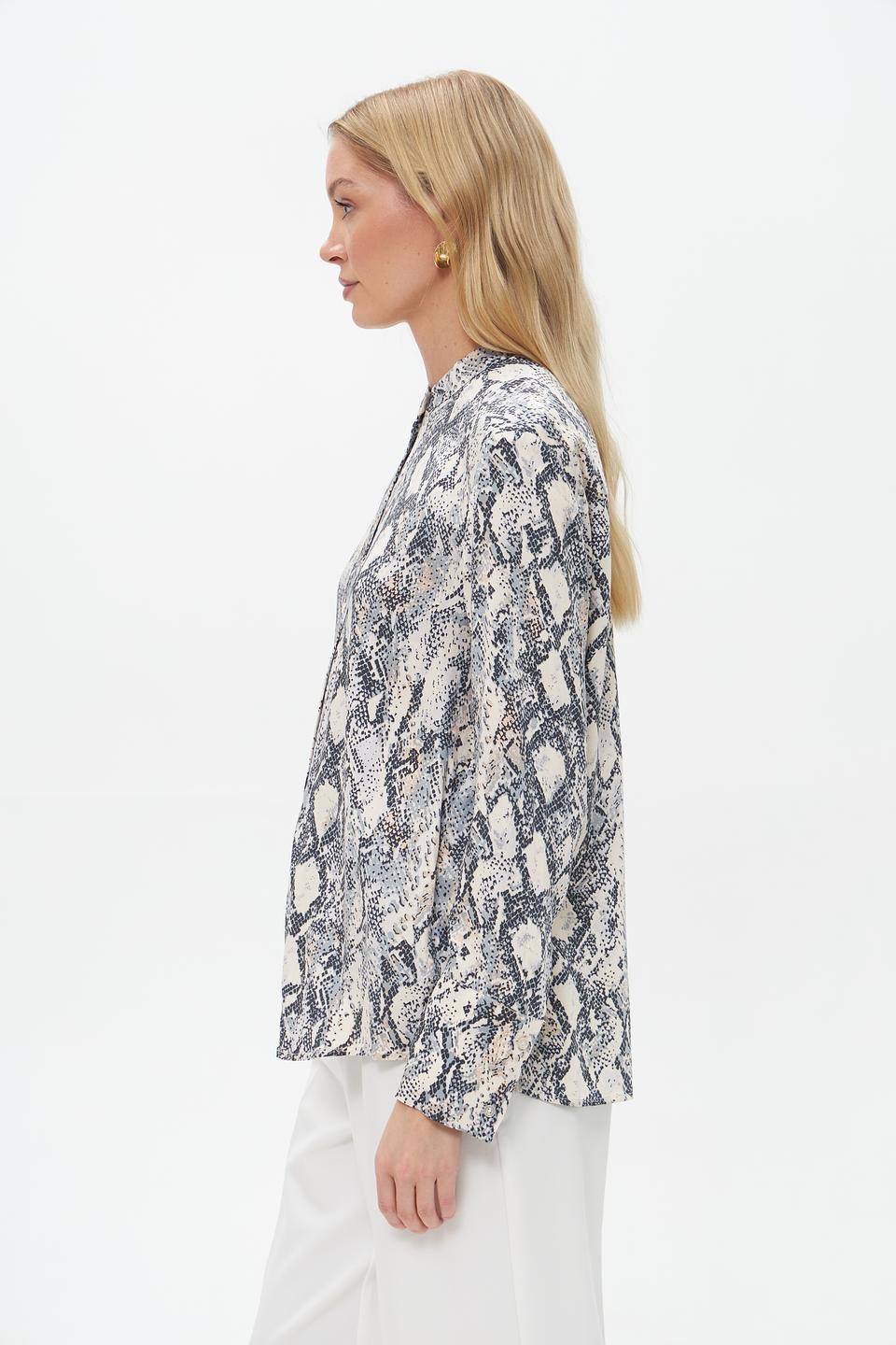 Блуза Oui с принтом змеи