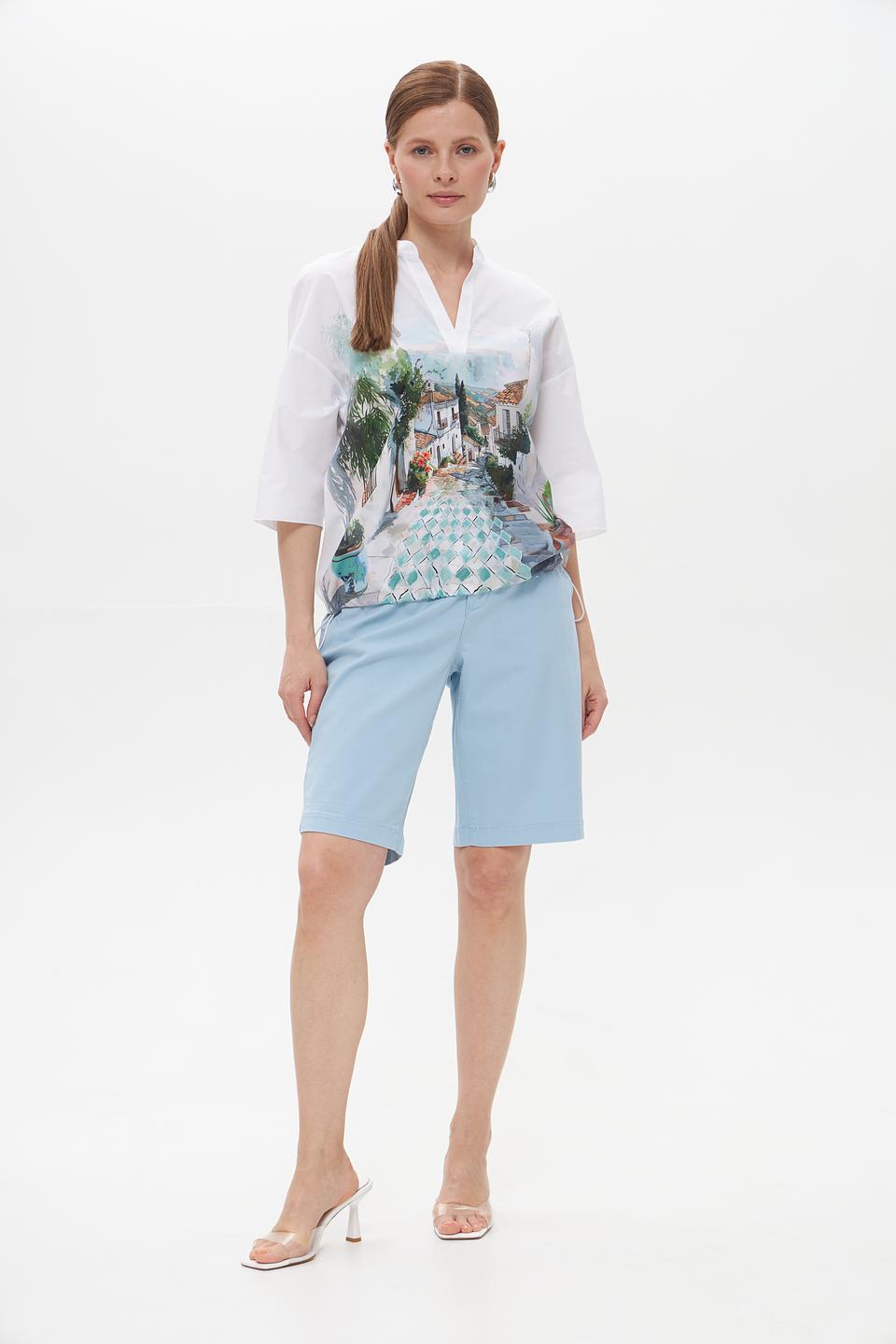 Блуза Marc Cain с принтом "Город"