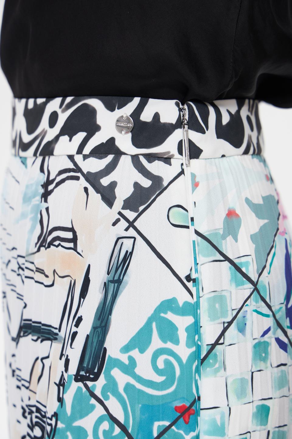 Юбка Marc Cain с принтом «Городской пейзаж»