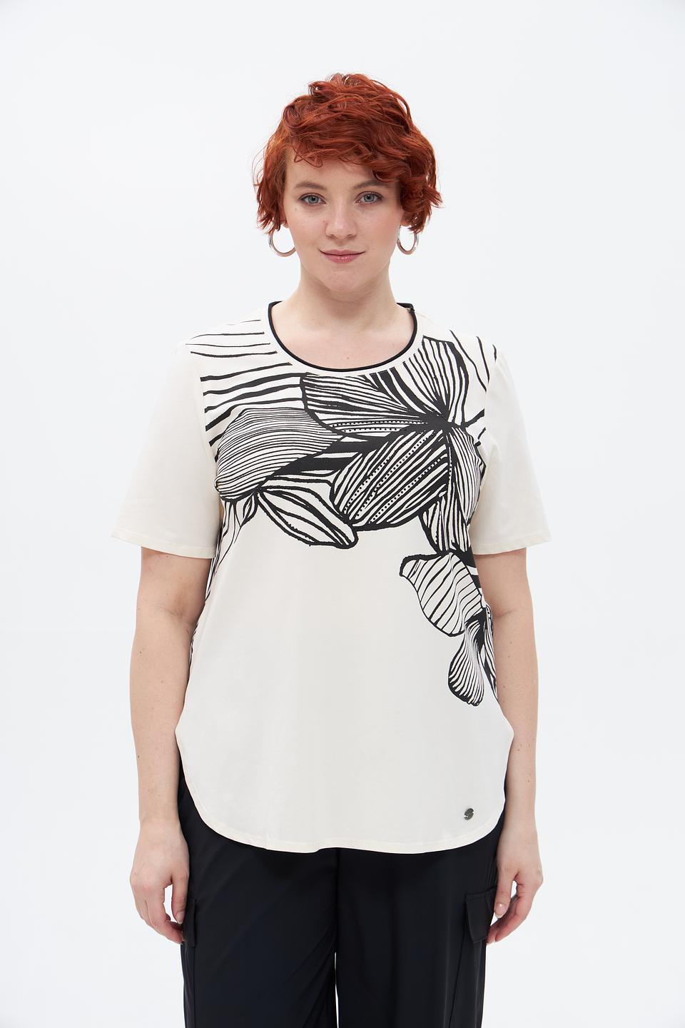 Блузка Lebek с цветочным принтом