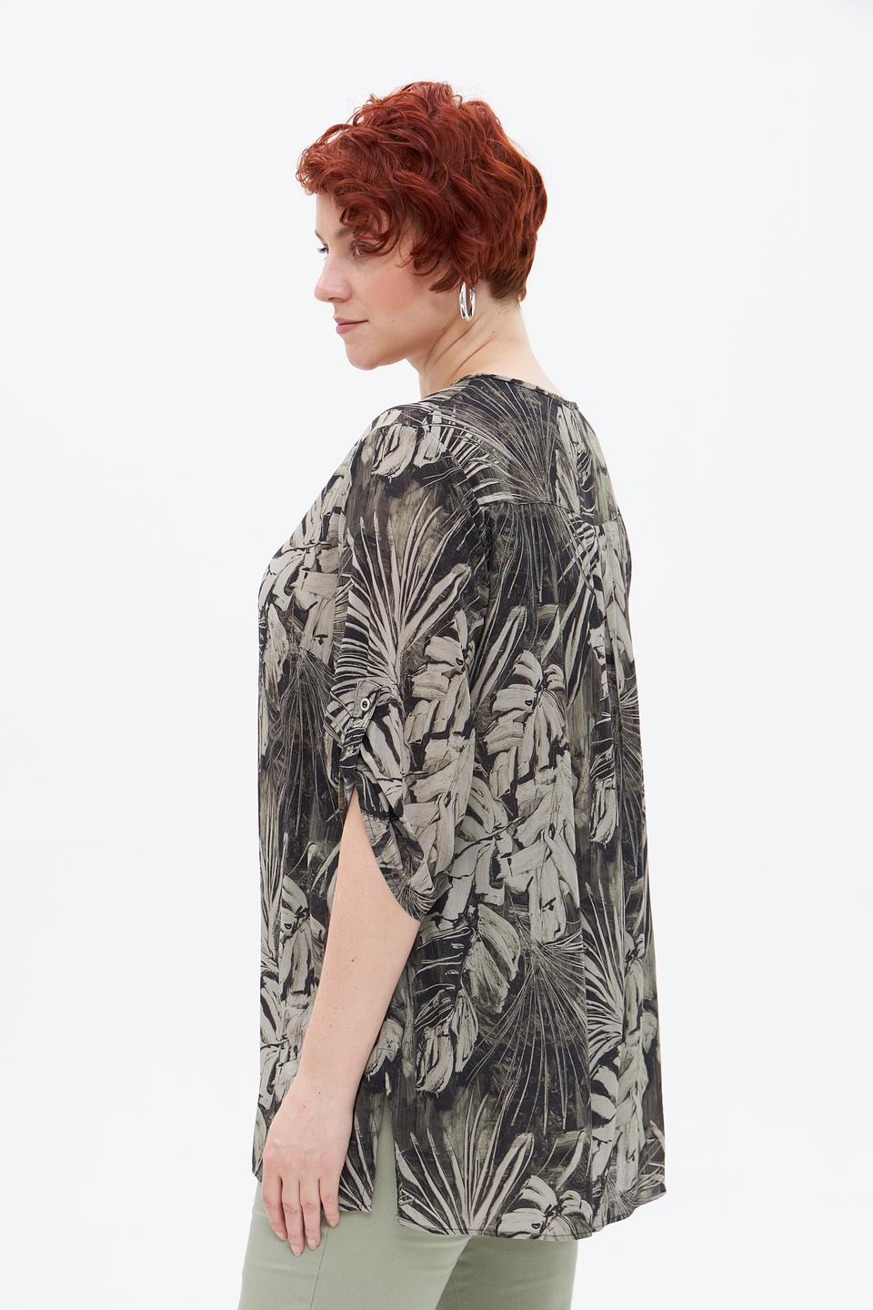 Блуза Doris Streich с тропическим принтом