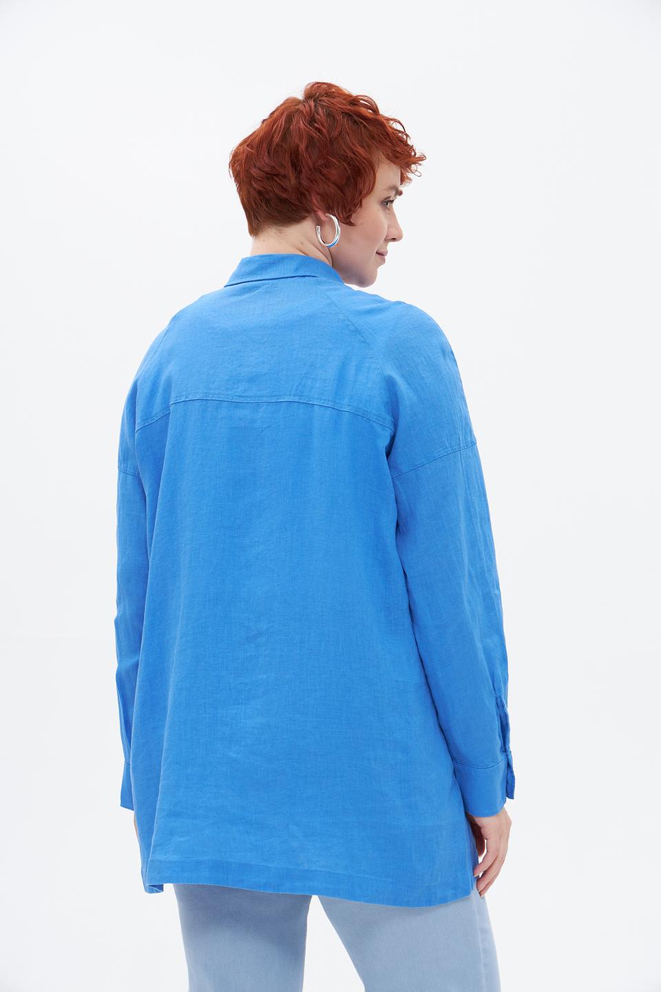 Блузка Barbara Lebek льняная голубая