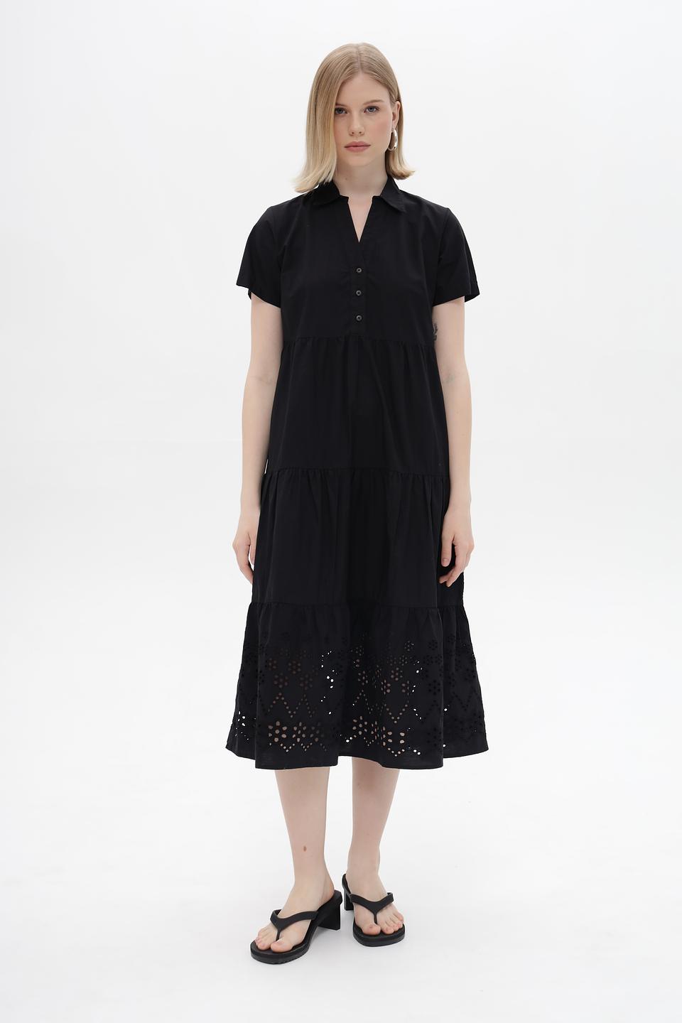 Платье Broadway чёрное с вышивкой