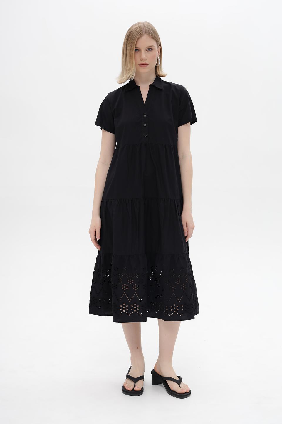 Платье Broadway чёрное с вышивкой