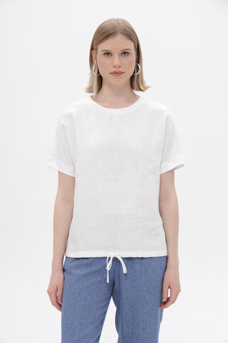 Блуза Electra style из льна белая