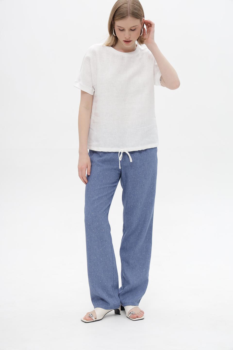 Блуза Electra style из льна белая