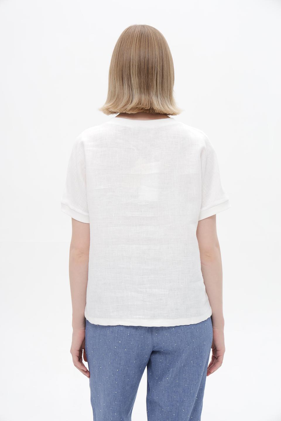 Блуза Electra style из льна белая