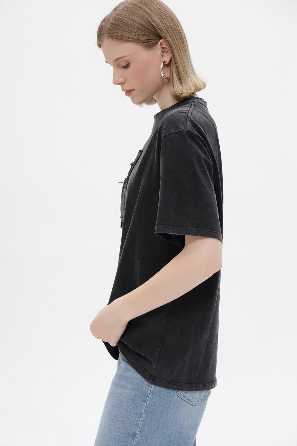 Футболка Electra style с медведем чёрная