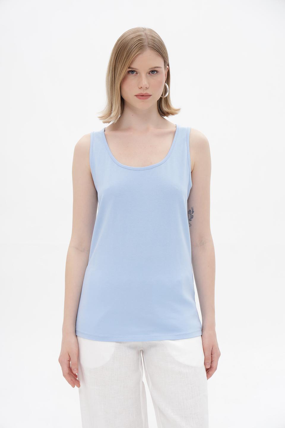 Топ Lebek базовый голубой