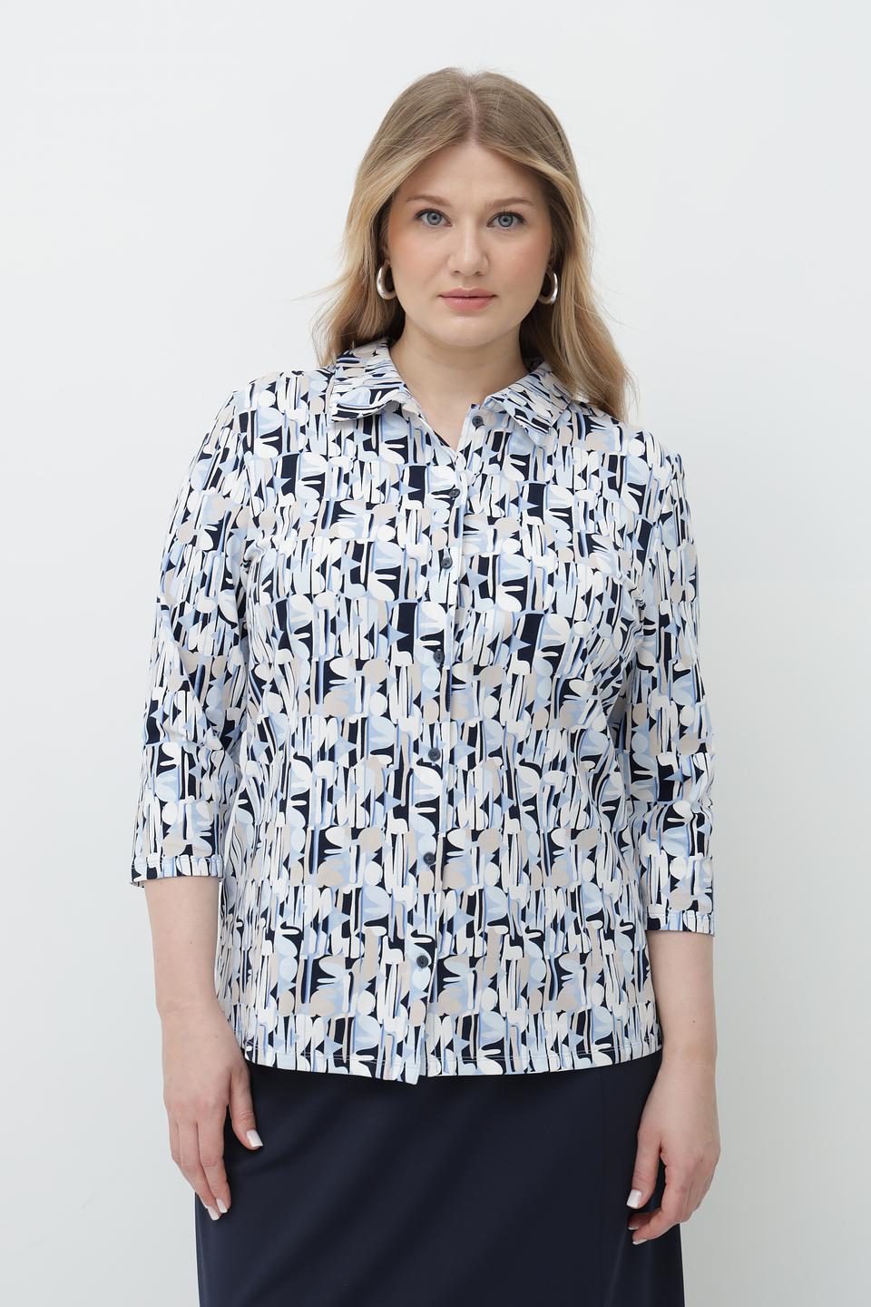 Блузка Lebek с геометрическим принтом