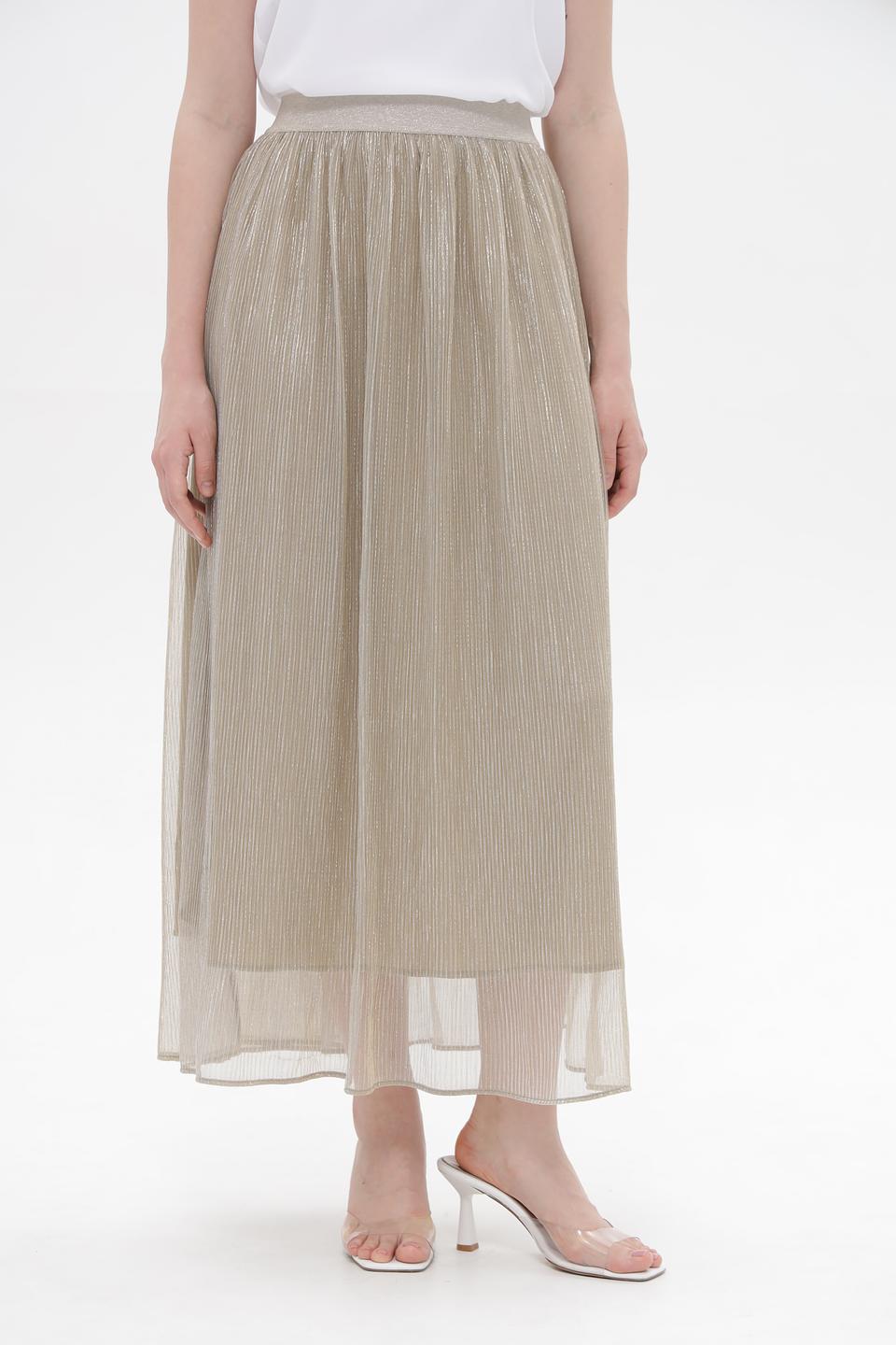 Юбка Oui плиссированная золотистая