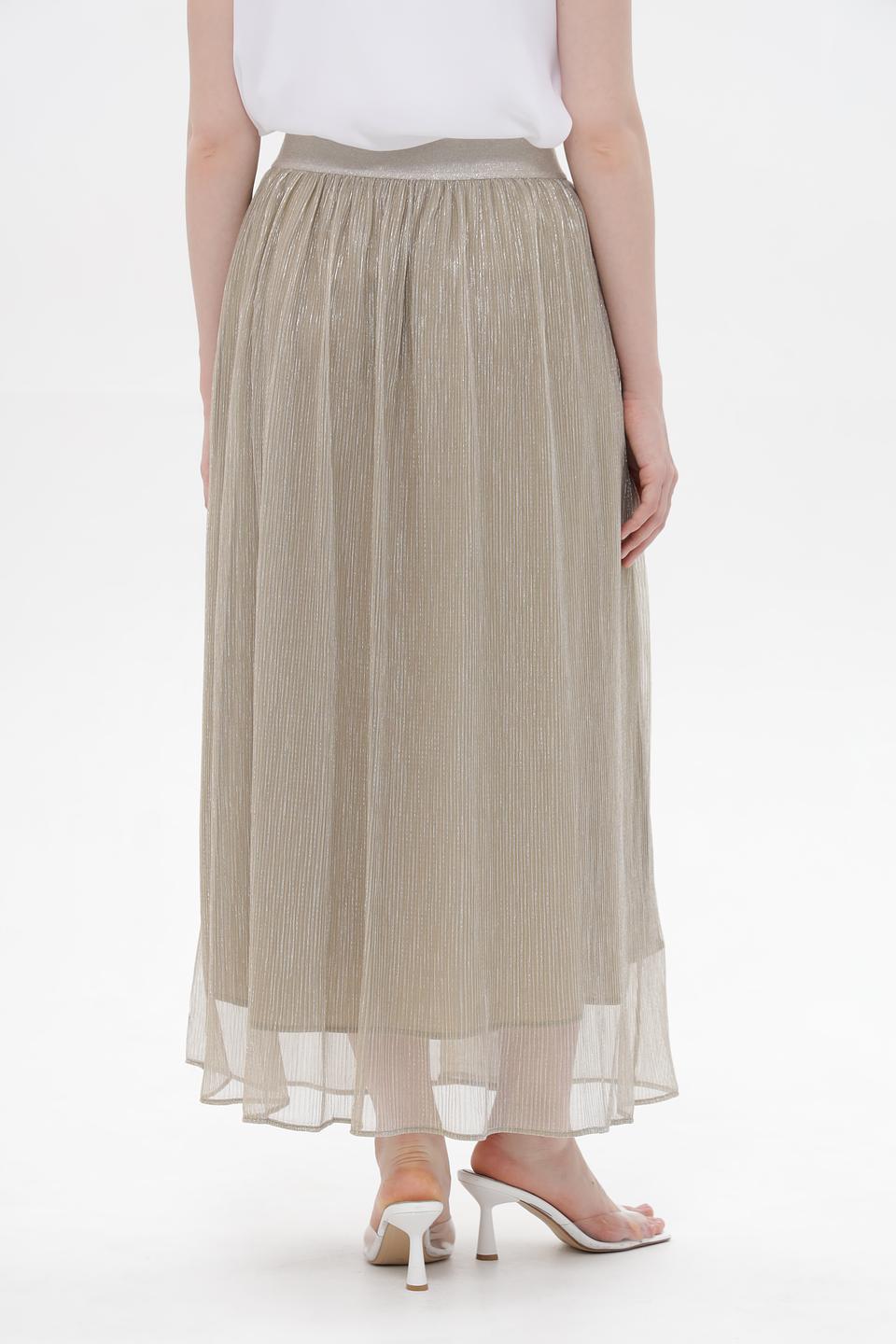 Юбка Oui плиссированная золотистая