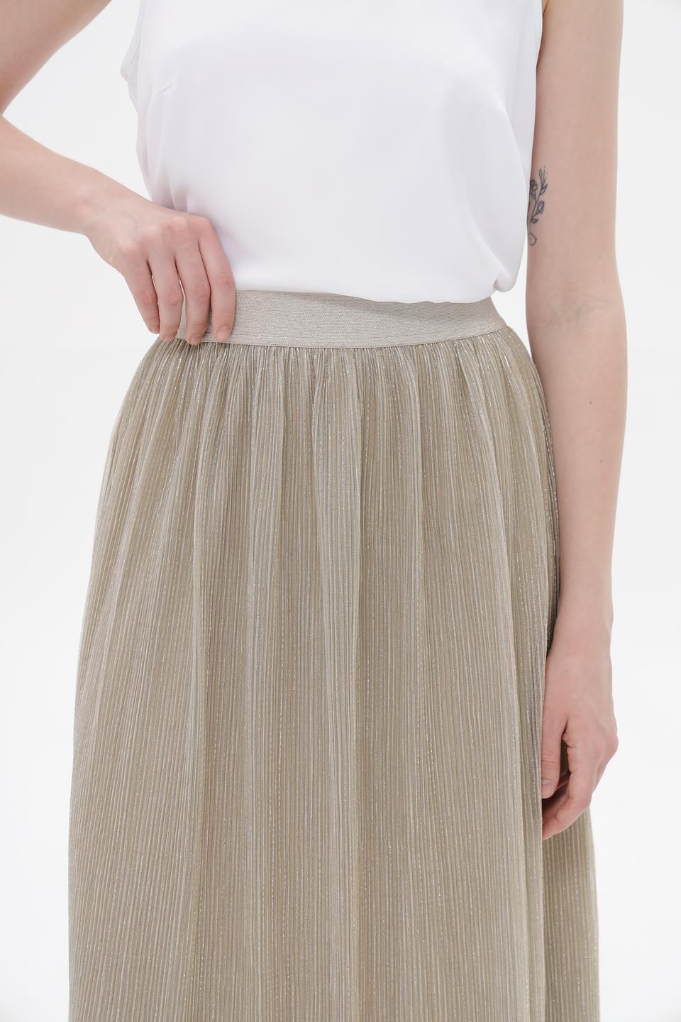 Юбка Oui плиссированная золотистая