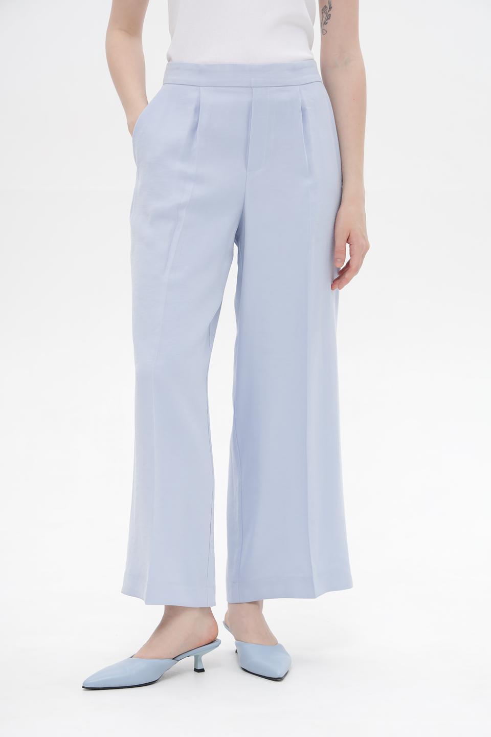 Брюки клёш Oui голубые