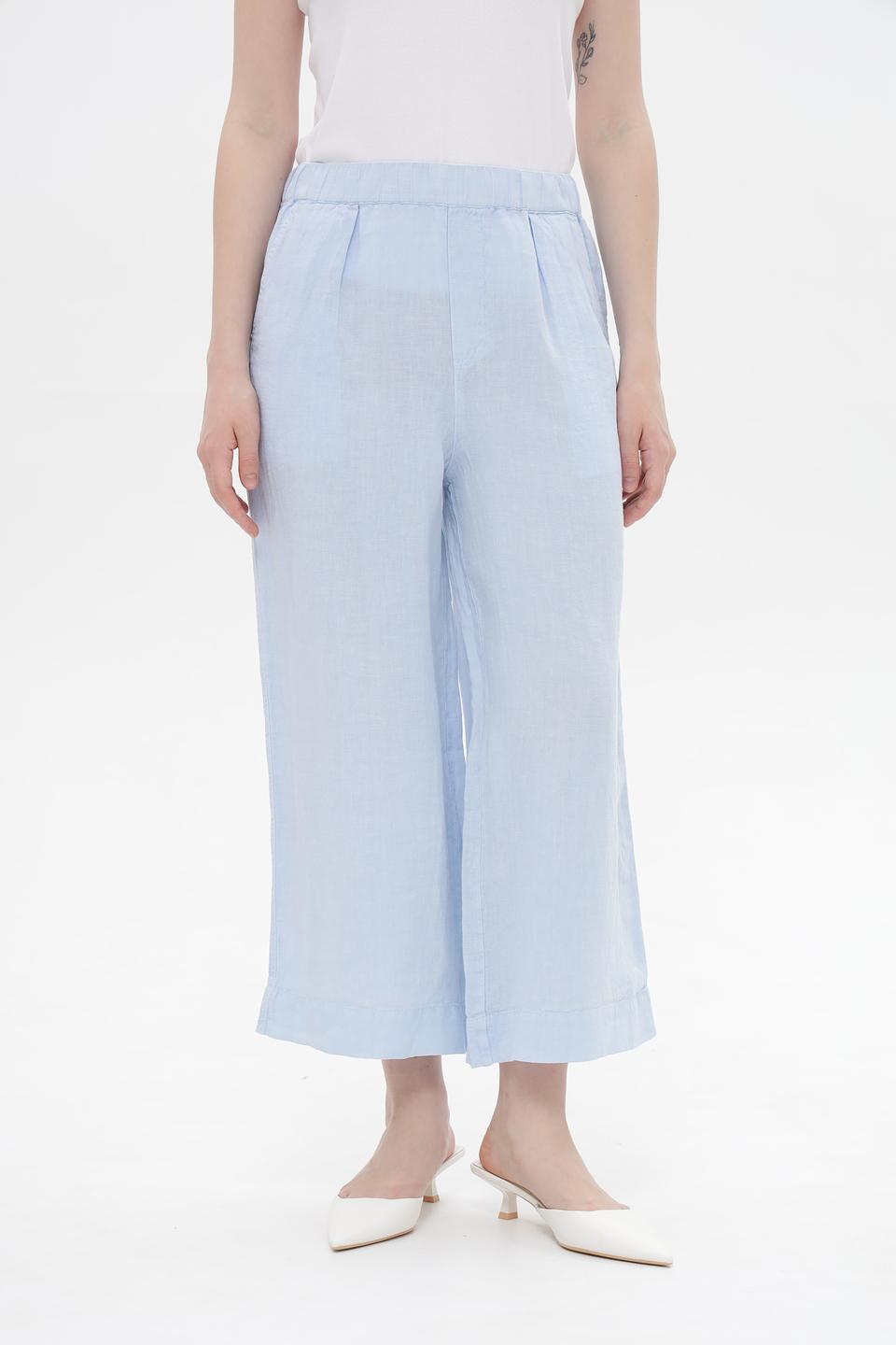 Брюки клёш Oui голубые