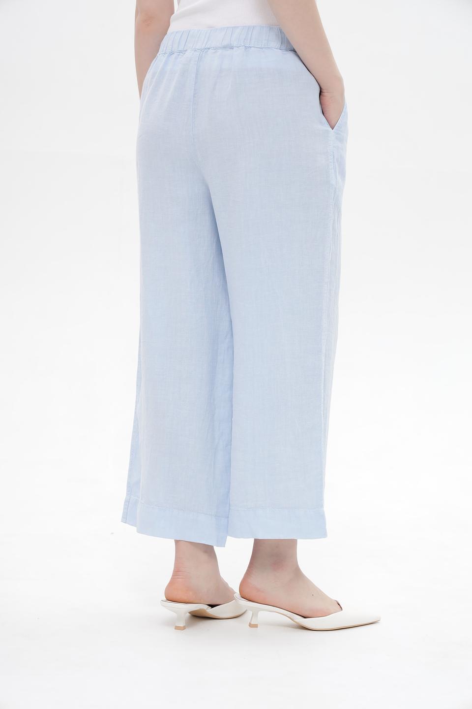 Брюки клёш Oui голубые