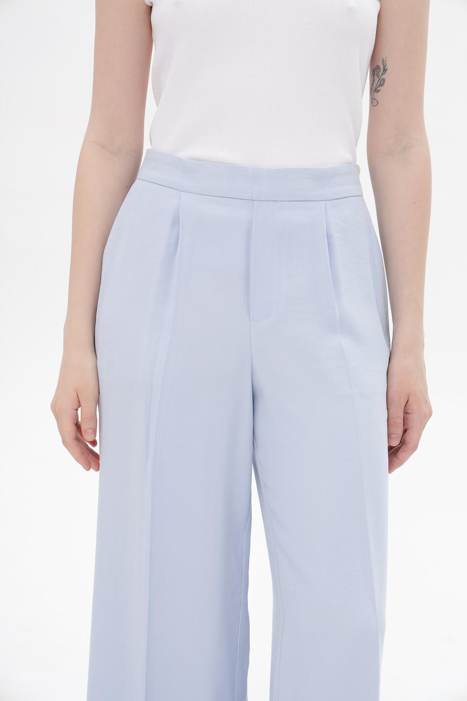 Брюки клёш Oui голубые
