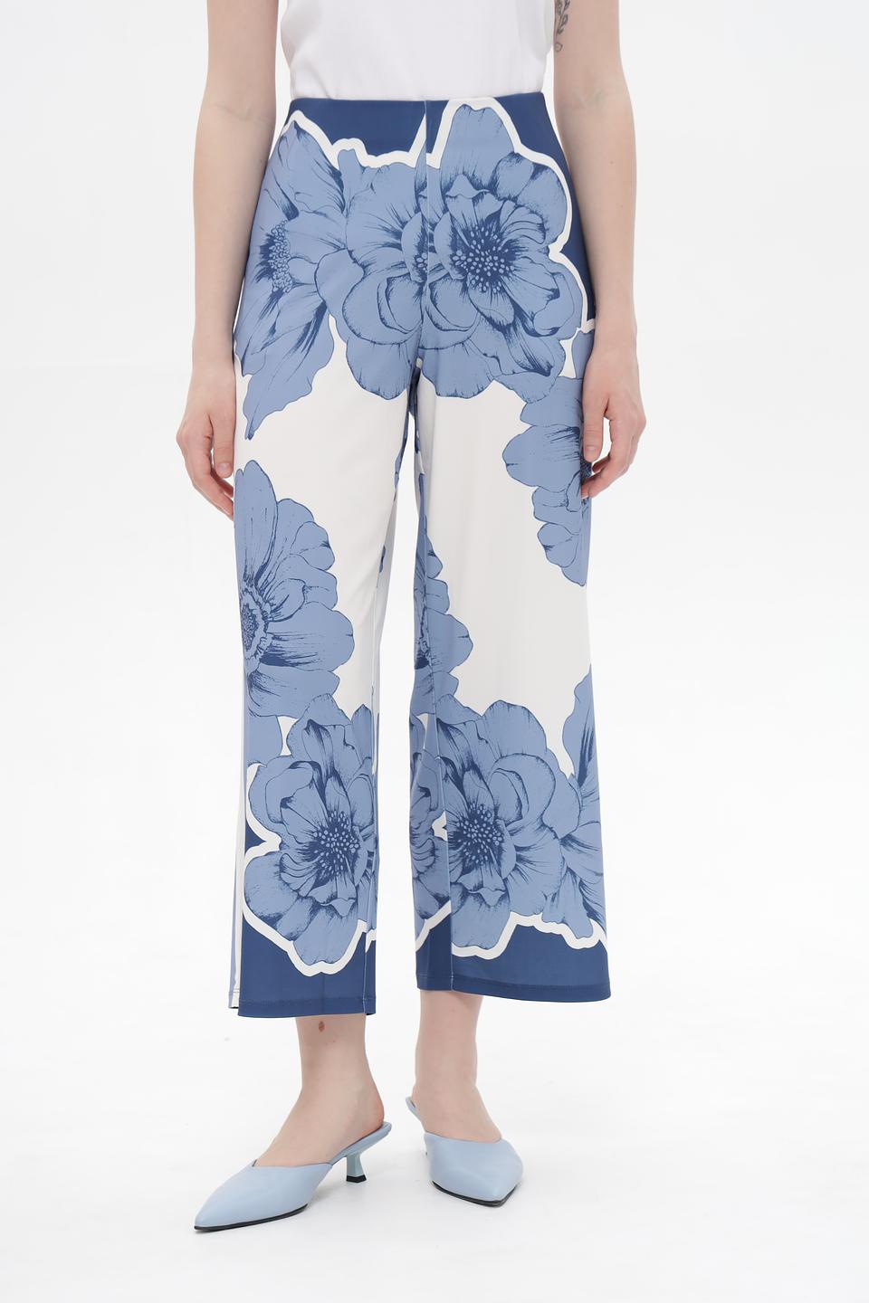 Брюки клёш Oui с цветочным принтом
