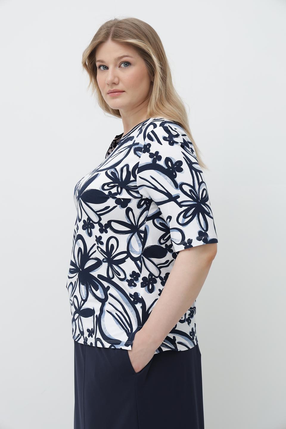 Футболка Rabe collection с цветочным принтом