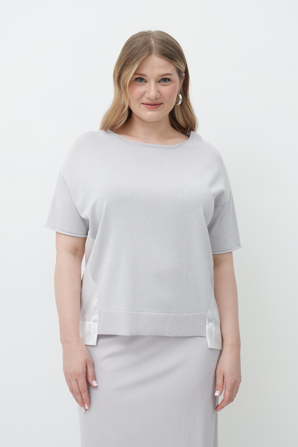 Пуловер Tuzzi с лентой серый