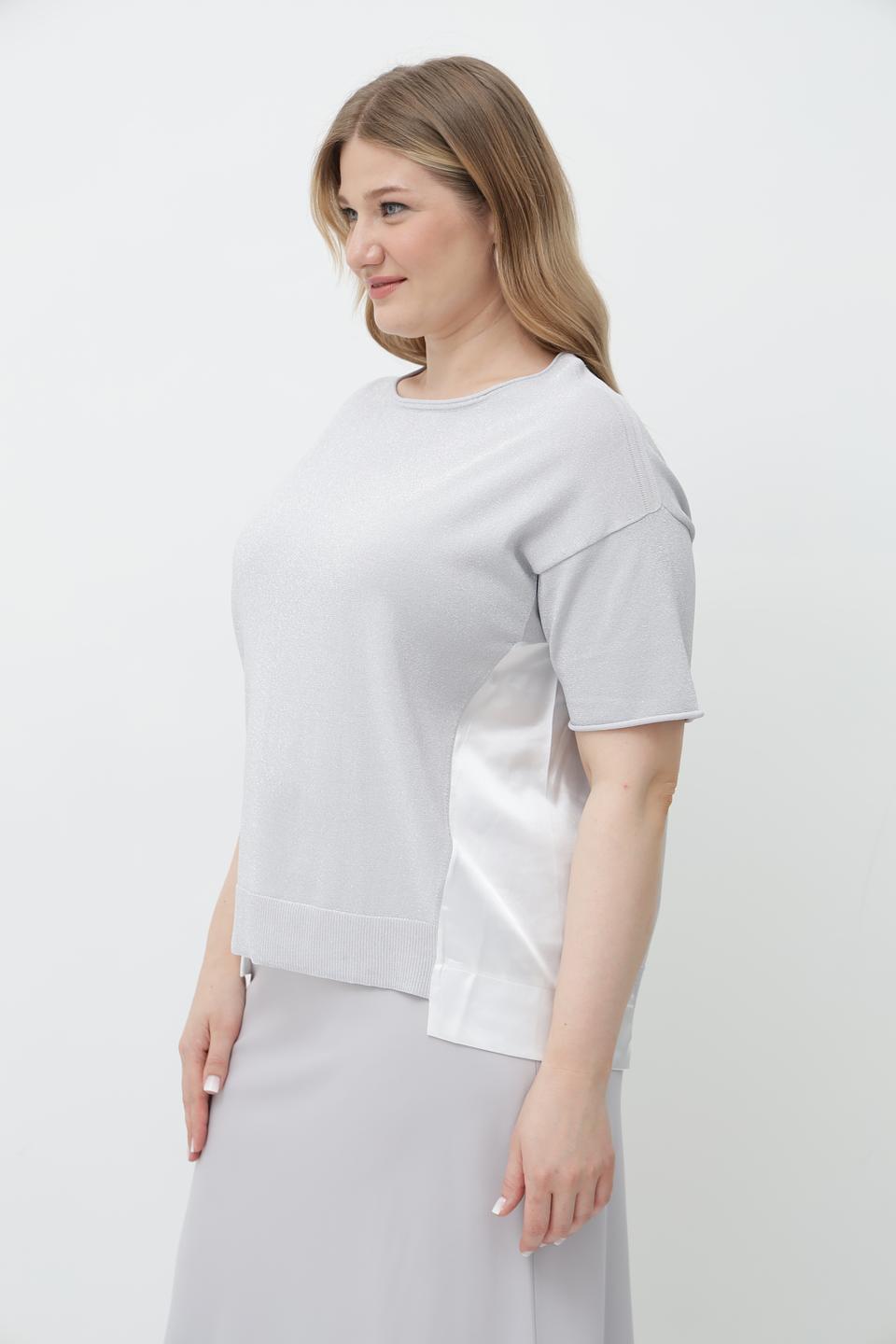 Пуловер Tuzzi с лентой серый