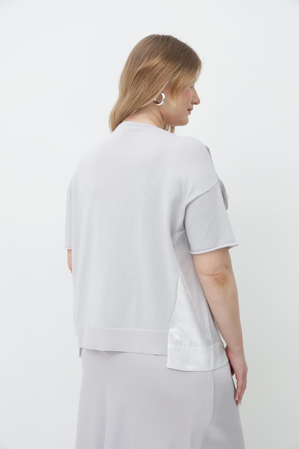 Пуловер Tuzzi с лентой серый