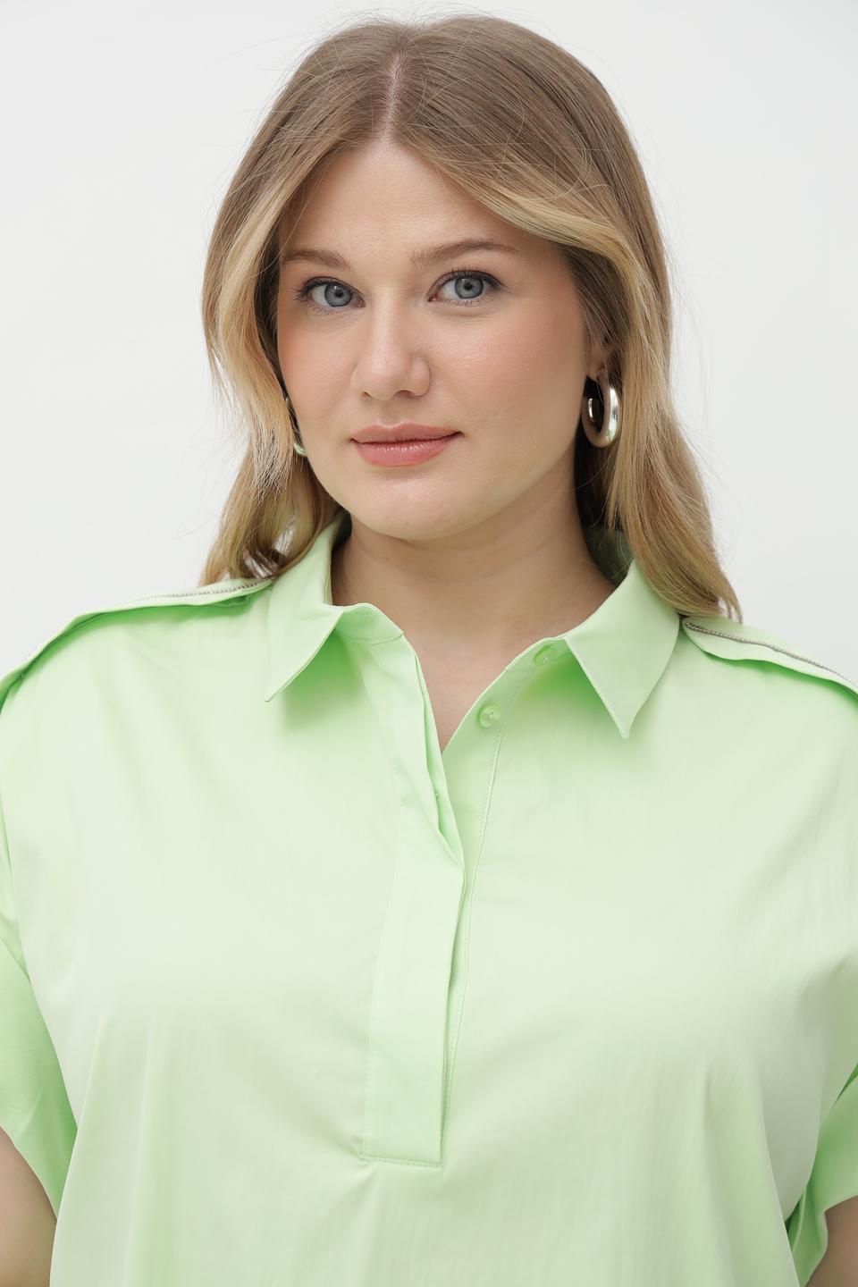 Блуза Tuzzi мятная с рукавами-крылышками