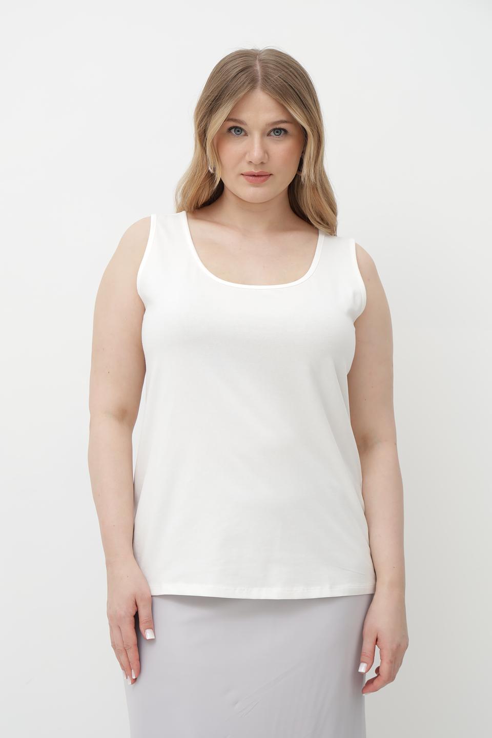 Топ женский Lebek базовый белый